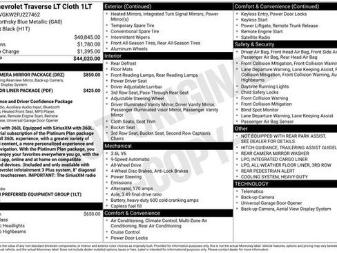 Used 2023 Chevrolet Traverse LT w/ Rear Camera Mirror Package image 5