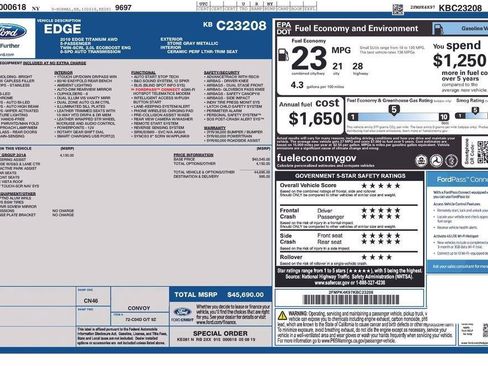 Used 2019 Ford Edge Titanium w/ Equipment Group 301A AWD/4WD image 5
