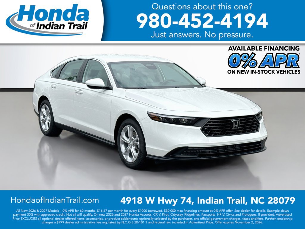 New 2026 Honda Accord LX 360° Tour