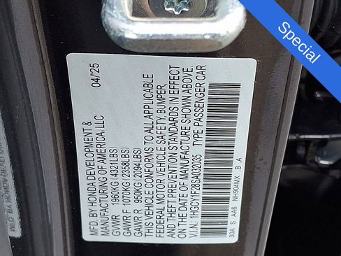 Certified 2025 Honda Accord LX image 24