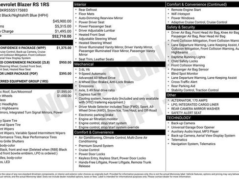 Used 2025 Chevrolet Blazer RS w/ Driver Confidence II Package image 6