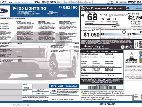 Used 2023 Ford F150 Lightning XLT w/ Tow Technology Package AWD/4WD image 12