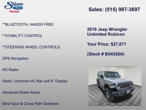 Used 2019 Jeep Wrangler Unlimited Rubicon AWD/4WD image 33