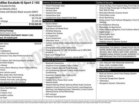 New 2025 Cadillac Escalade IQ Sport 2 image 18
