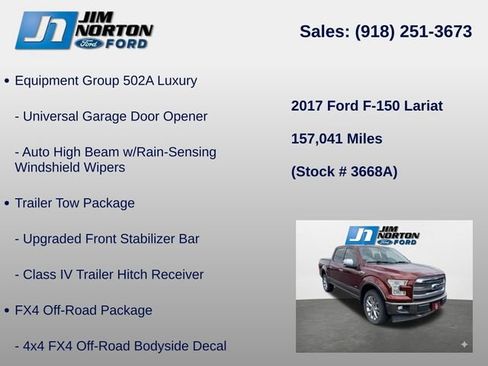 Used 2017 Ford F150 Lariat w/ Equipment Group 502A Luxury AWD/4WD image 15