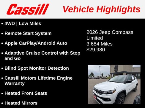 Used 2026 Jeep Compass Limited AWD/4WD image 3