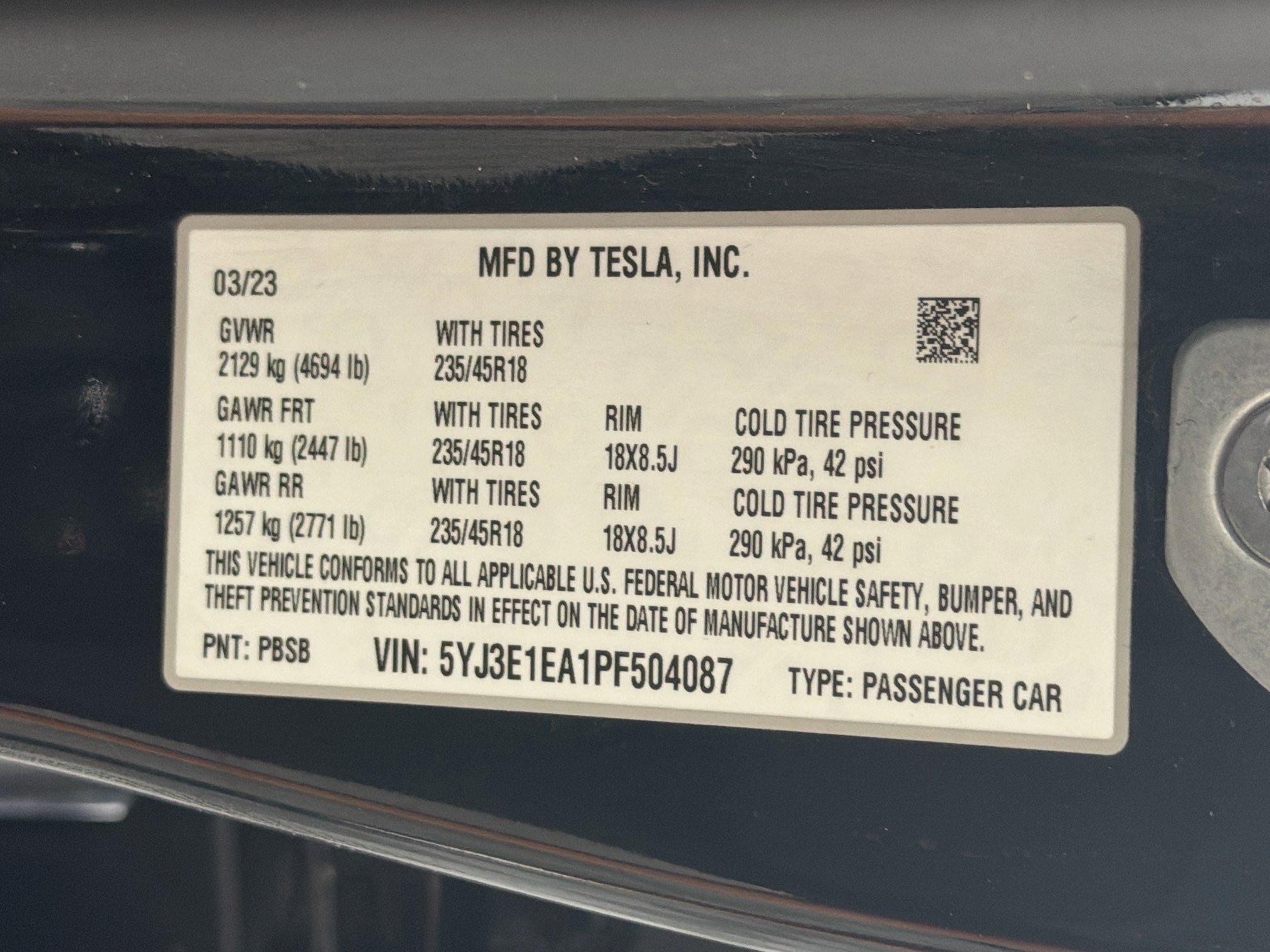 Used 2023 Tesla Model 3 Standard Range RWD image 12