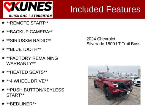 Used 2024 Chevrolet Silverado 1500 LT Trail Boss w/ Convenience Package II AWD/4WD image 2