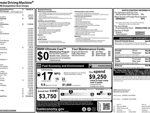 Used 2025 BMW M8 Competition w/ M Carbon Exterior Package image 78