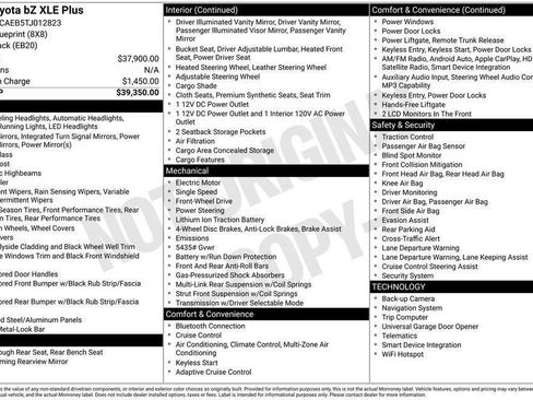 New 2026 Toyota bZ XLE Plus image 43