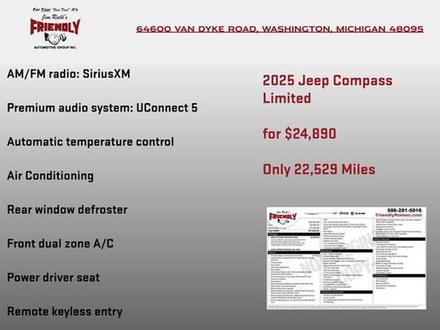 Used 2025 Jeep Compass Limited w/ High Altitude Package AWD/4WD image 7
