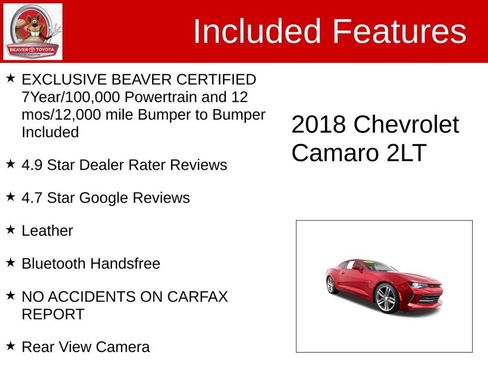 Used 2018 Chevrolet Camaro LT RWD image 4