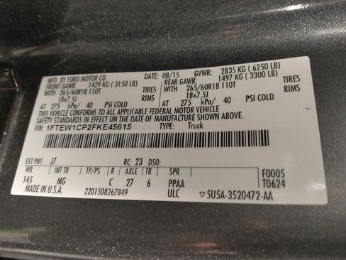 Used 2015 Ford F150 XLT w/ Equipment Group 302A Luxury image 33