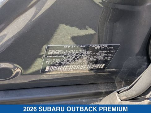 Certified 2026 Subaru Outback Premium AWD/4WD image 40
