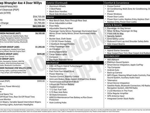 Certified 2023 Jeep Wrangler Unlimited w/ Sun & Screen Package AWD/4WD image 12