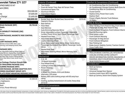 Certified 2021 Chevrolet Tahoe Z71 w/ Z71 Off-Road Package AWD/4WD image 25