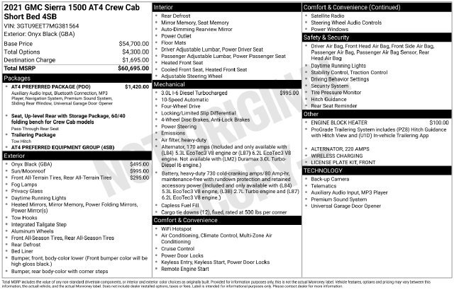 Used 2021 GMC Sierra 1500 AT4 w/ AT4 Preferred Package AWD/4WD image 16