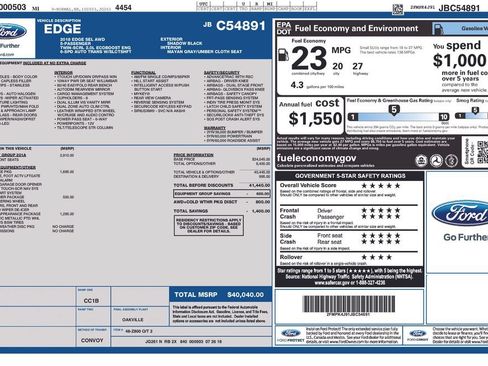 Used 2018 Ford Edge SEL w/ Equipment Group 201A AWD/4WD image 11
