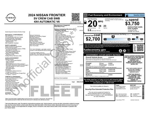 Certified 2024 Nissan Frontier SV w/ Hardbody Edition image 7