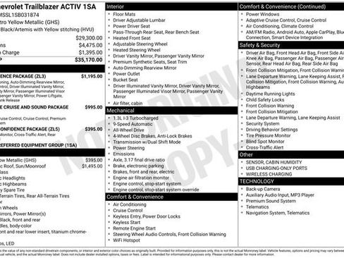 Used 2025 Chevrolet TrailBlazer ACTIV w/ Convenience Package image 3