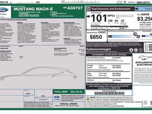 Used 2022 Ford Mustang Mach-E California Route 1 RWD image 5