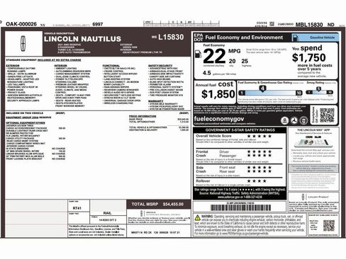 Used 2021 Lincoln Nautilus Reserve w/ Cargo Utility Package image 2