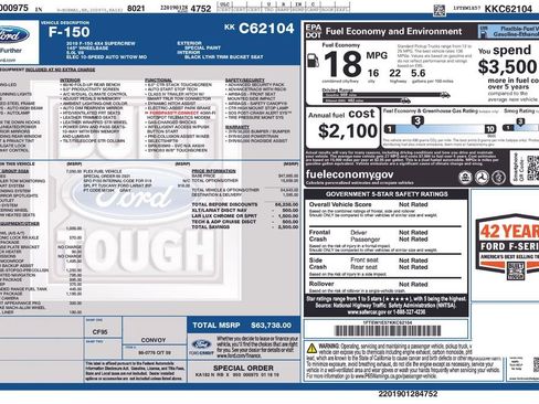 Used 2019 Ford F150 Lariat w/ Equipment Group 502A Luxury image 2