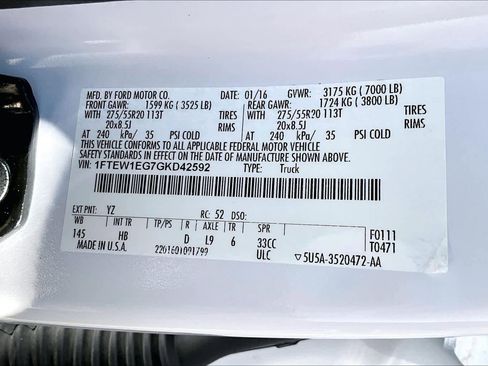 Used 2016 Ford F150 Lariat w/ Equipment Group 502A Luxury image 34