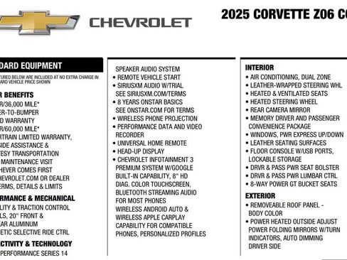 Used 2025 Chevrolet Corvette Z06 RWD image 17