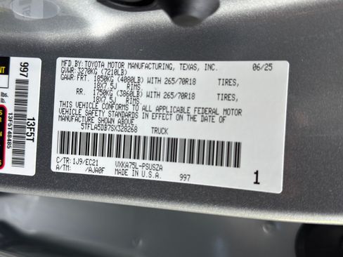 Used 2025 Toyota Tundra SR5 w/ TRD Off-Road Premium Package AWD/4WD image 47