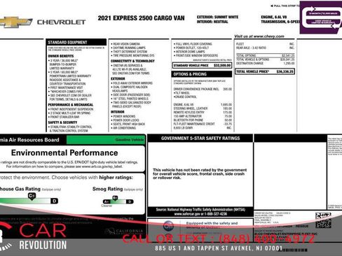 Used 2021 Chevrolet Express 2500 w/ Driver Convenience Package RWD image 10