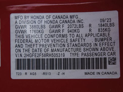 Used 2024 Honda Civic Sport image 28