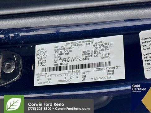 Certified 2022 Ford F150 Lariat w/ FX4 Off-Road Package image 35