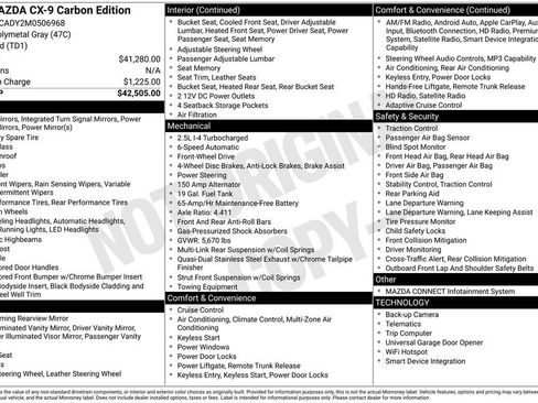 Used 2021 MAZDA CX-9 Carbon Edition image 33