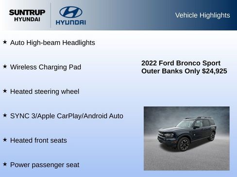 Used 2022 Ford Bronco Sport Outer Banks w/ Tech Package image 16