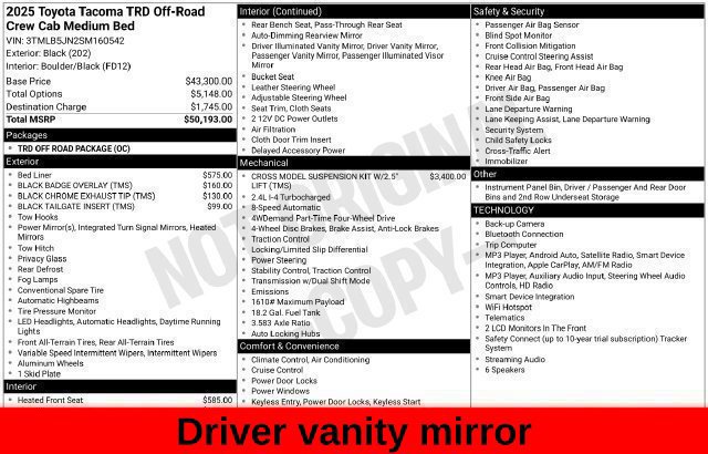 Used 2025 Toyota Tacoma TRD Off-Road AWD/4WD image 59