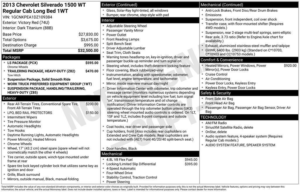 Used 2013 Chevrolet Silverado 1500 W/T w/ LS Package AWD/4WD image 15