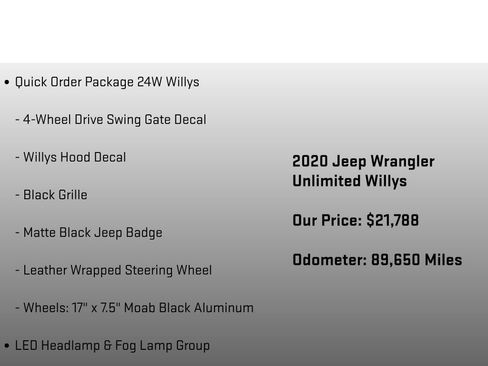 Used 2020 Jeep Wrangler Unlimited Sport AWD/4WD image 18