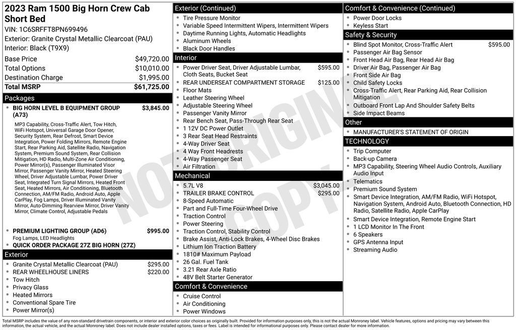 Used 2023 RAM 1500 Big Horn AWD/4WD image 3