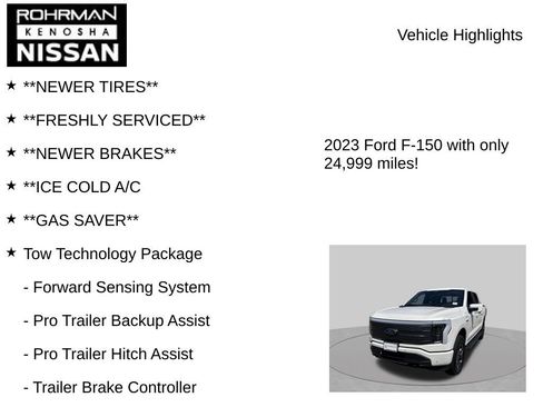 Used 2023 Ford F150 Lightning Lariat w/ Tow Technology Package AWD/4WD image 8