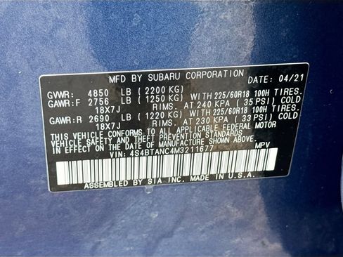Used 2021 Subaru Outback Limited w/ Popular Package #2 AWD/4WD image 32