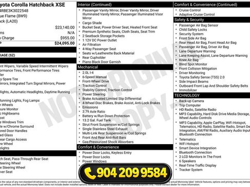 Used 2019 Toyota Corolla XSE FWD image 33