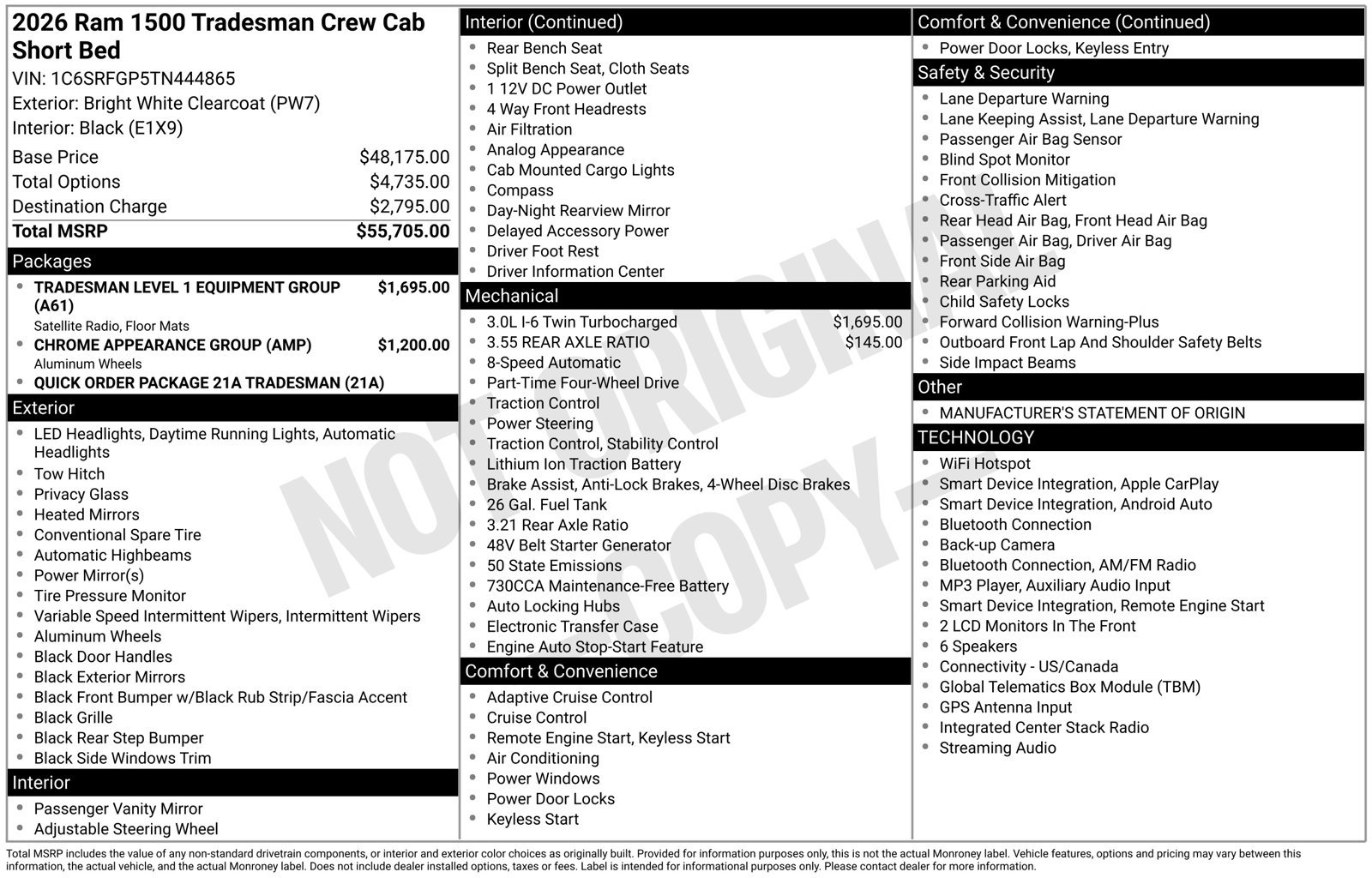 New 2026 RAM 1500 Tradesman AWD/4WD image 26
