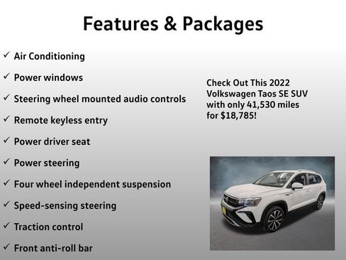 Used 2022 Volkswagen Taos SE AWD/4WD image 8