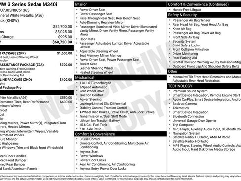 Used 2022 BMW M340i w/ Premium Package RWD image 10