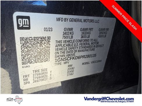 Used 2023 Chevrolet Suburban Premier RWD image 33
