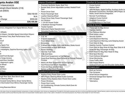 Used 2019 Toyota Avalon XSE image 3