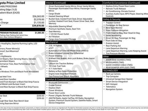Used 2024 Toyota Prius Limited w/ Limited Premium Package AWD/4WD image 29