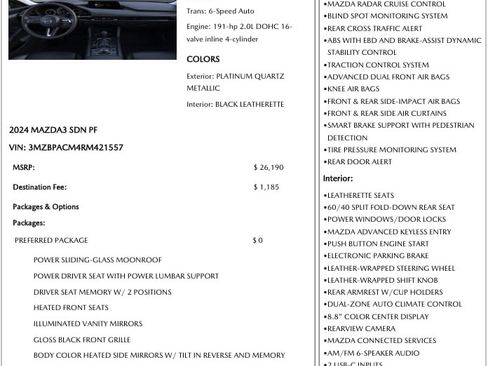 Used 2024 MAZDA MAZDA3 s FWD image 13