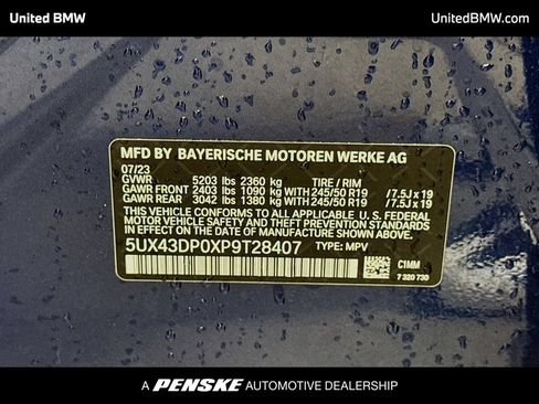 Used 2023 BMW X3 sDrive30i w/ Premium Package RWD image 15